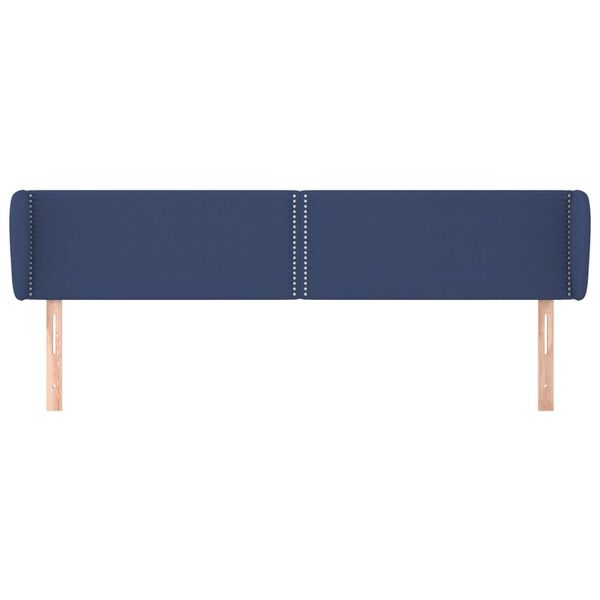 vidaXL T&ecirc;te de lit avec oreilles Bleu 183x23x78/88 cm Tissu