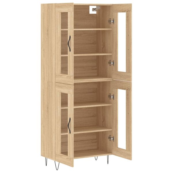 vidaXL Buffet haut Ch&ecirc;ne sonoma 69,5x34x180 cm Bois d'ing&eacute;nierie