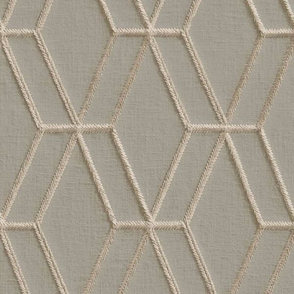 DUTCH WALLCOVERINGS Papier peint avec motif hexagonal Gris