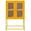 vidaXL Buffet haut jaune moutarde 68x39x107 cm acier