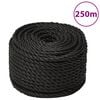 vidaXL Corde de travail Noir 14 mm 250 m polypropyl&egrave;ne