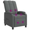 vidaXL Fauteuil de massage inclinable Gris fonc&eacute; Tissu