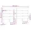 vidaXL Tête de lit 160x3x80 cm Bois massif de pin