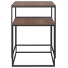 vidaXL Ensemble de table basse 2 pcs Bois d'ingénierie et métal