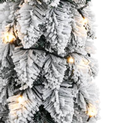 vidaXL Sapin de Noël artificiel pré-éclairé avec 30 LED/neige floquée