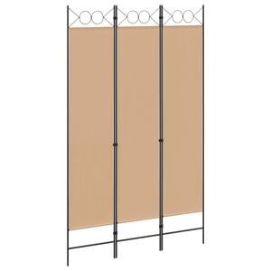 vidaXL Paravent &agrave; 6 panneaux Beige 240 x 220 cm Tissu