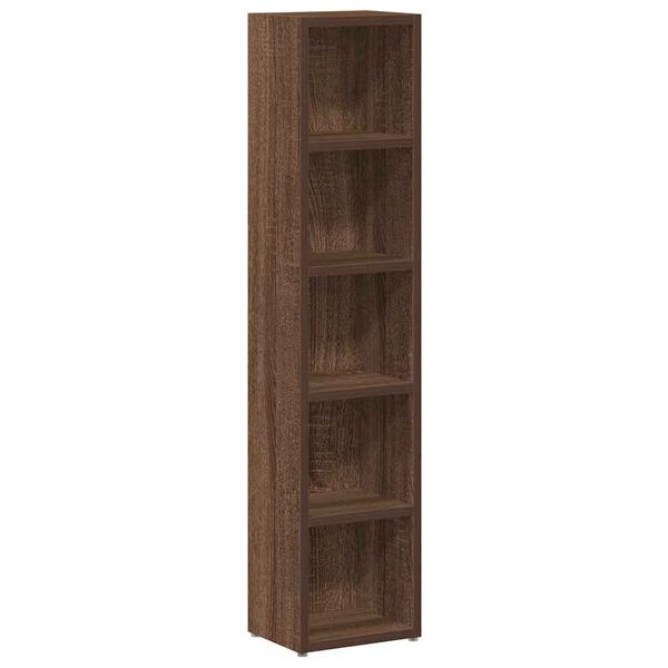 vidaXL Armoires &agrave; CD 2 pcs Ch&ecirc;ne marron 21x16x93,5cm Bois d'ing&eacute;nierie