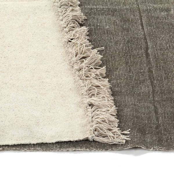 vidaXL Tapis Kilim Coton 160 x 230 cm Taupe