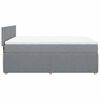 vidaXL Sommier &agrave; lattes de lit avec matelas Gris clair 140x190cm Tissu