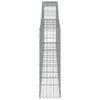 vidaXL Paniers à gabions arqués 15 pcs 400x30x100/120 cm Fer galvanisé