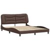 vidaXL Cadre de lit sans matelas Hvar marron 160x200 cm similicuir