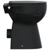vidaXL Toilette sans rebord 7 cm hauteur suppl&eacute;mentaire Abattant amorti C&eacute;ramique Noir