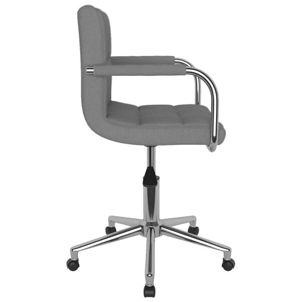 vidaXL Chaise pivotante de bureau Gris clair Tissu