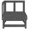 vidaXL Canapés d'angle de jardin 2 pcs gris bois de pin massif