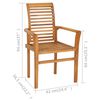 vidaXL Ensemble à manger de jardin 5 pcs Bois de teck massif