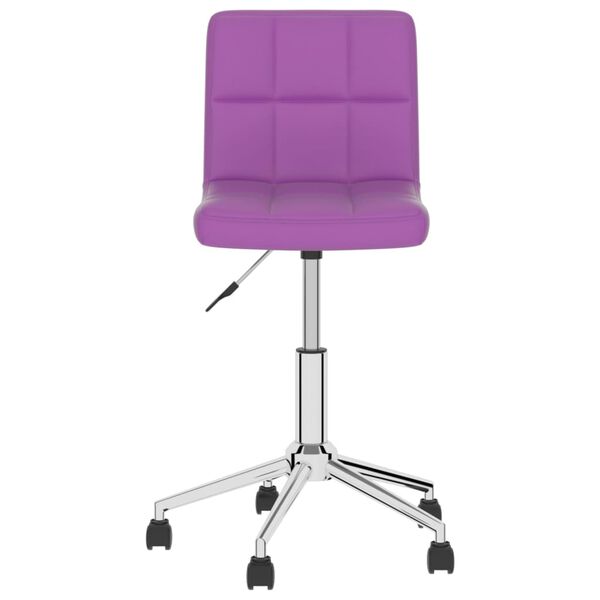 vidaXL Chaises &agrave; manger pivotantes lot de 2 violet similicuir