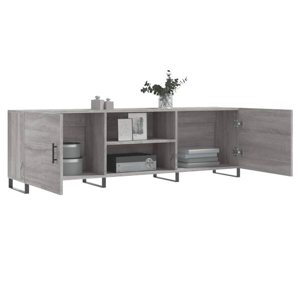 vidaXL Meuble TV sonoma gris 150x30x50 cm bois d'ingénierie