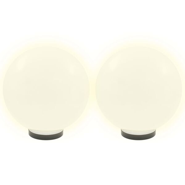 vidaXL Lampe à LED sous forme de boule 2 pcs Sphérique 30 cm PMMA