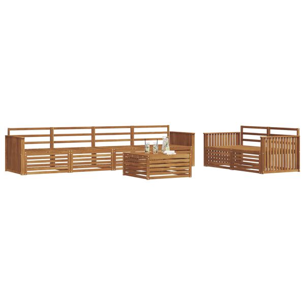 vidaXL Ensemble de canap&eacute;s d'ext&eacute;rieur 7 pcs Naturel