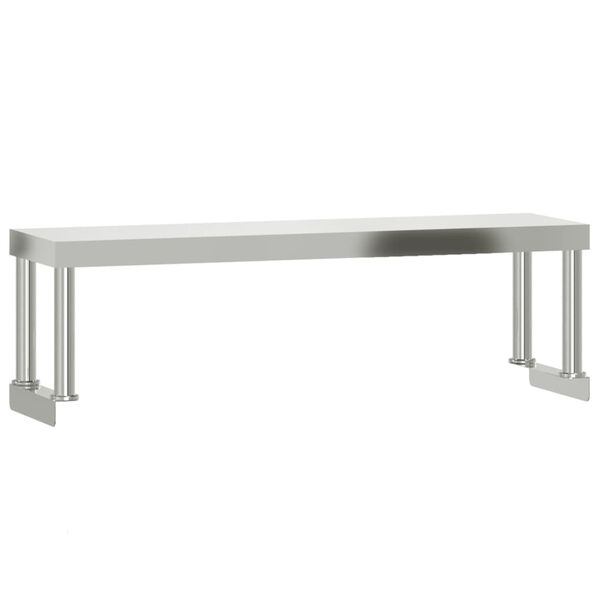 vidaXL Étagère de table de travail 110x30x35 cm inox