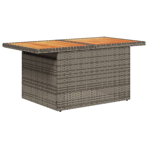 vidaXL Salon de jardin 5 pcs avec coussins gris r&eacute;sine tress&eacute;e