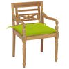 vidaXL Chaises Batavia avec coussins lot de 6 Bois de teck solide