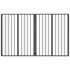 vidaXL Porte pour chien 2 pc Noir 80 x 100 cm Acier galvanis&eacute;
