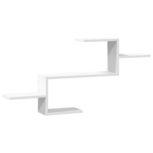 vidaXL &Eacute;tag&egrave;re murale blanc 104x15x49 cm bois d'ing&eacute;nierie