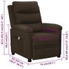 vidaXL Fauteuil de massage Marron foncé Tissu