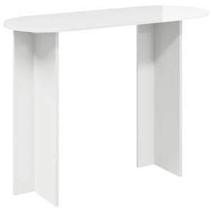 vidaXL Table console avec stockage Blanc brillant 100 x 39,5 x 75 cm
