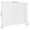 vidaXL T&ecirc;te de lit murale Noir 159,5x3x110 cm Bois massif de pin