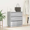 vidaXL Cabinet de chevet Gris 71 x 34,5 x 75 cm Bois d'ing&eacute;nierie