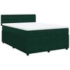 vidaXL Sommier &agrave; lattes de lit et matelas Vert fonc&eacute; 140x190cm Velours