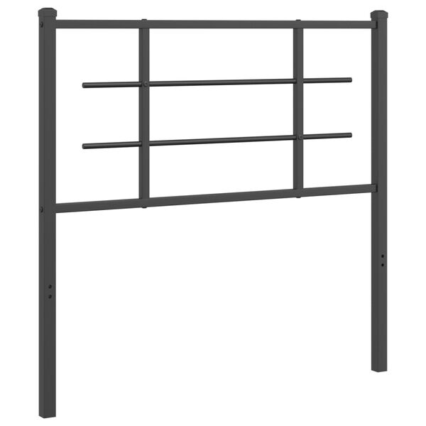 vidaXL T&ecirc;te de lit m&eacute;tal noir 100 cm
