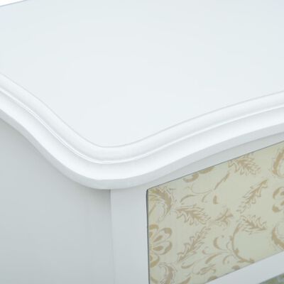 vidaXL Table de chevet Blanc et gris 40x30x62 cm MDF