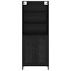 vidaXL Haut Armoire Ch&ecirc;ne noir 69,5 x 34 x 180 cm Bois d'ing&eacute;nierie