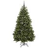 vidaXL Sapin de No&euml;l artificiel avec 300 LED Vert 210 cm PVC et m&eacute;tal
