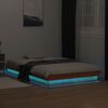 vidaXL Cadre de lit à LED sans matelas 120x190 cm bois massif