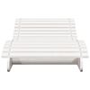 vidaXL Chaise longue blanc 205x70x31,5 cm bois massif de pin