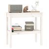 vidaXL Table console Blanc 80x40x75 cm Bois de pin solide