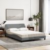 vidaXL Lit avec matelas Dover gris clair 120x200 cm tissu