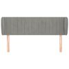 vidaXL T&ecirc;te de lit avec oreilles Gris clair 147x23x78/88 cm Velours