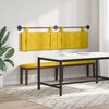 vidaXL T&ecirc;te de lit suspendue Jaune 170 x 55 x 5 cm Velours