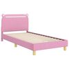 vidaXL Cadre de lit pour enfants avec tête de lit Rose 90 x 200 cm