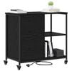 vidaXL Cabinet avec Station de Charge Ch&ecirc;ne noir 76 x 41 x 72 cm