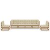 vidaXL Salon de jardin 6 pcs avec coussins Bois de pin massif