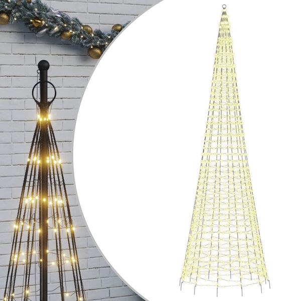 vidaXL Sapin de No&euml;l &agrave; LED 1534 LED blanc 500 cm