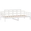 vidaXL Lit de jour et tiroirs sans matelas blanc 90x200 cm bois massif