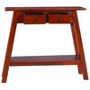 vidaXL Table console Marron classique 90x30x75 cm Bois d'acajou massif