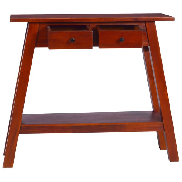 vidaXL Table console Marron classique 90x30x75 cm Bois d'acajou massif